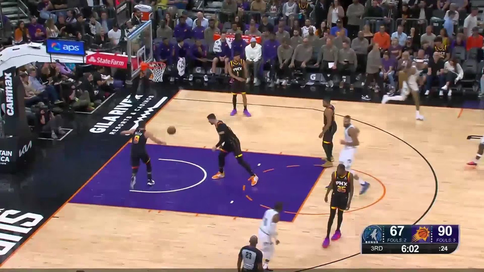 Timberwolves vs Phoenix Suns Match Player Stats