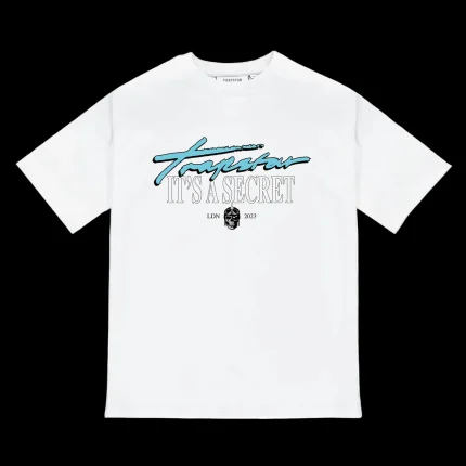 It's A Secret SS Tee - White/Teal*