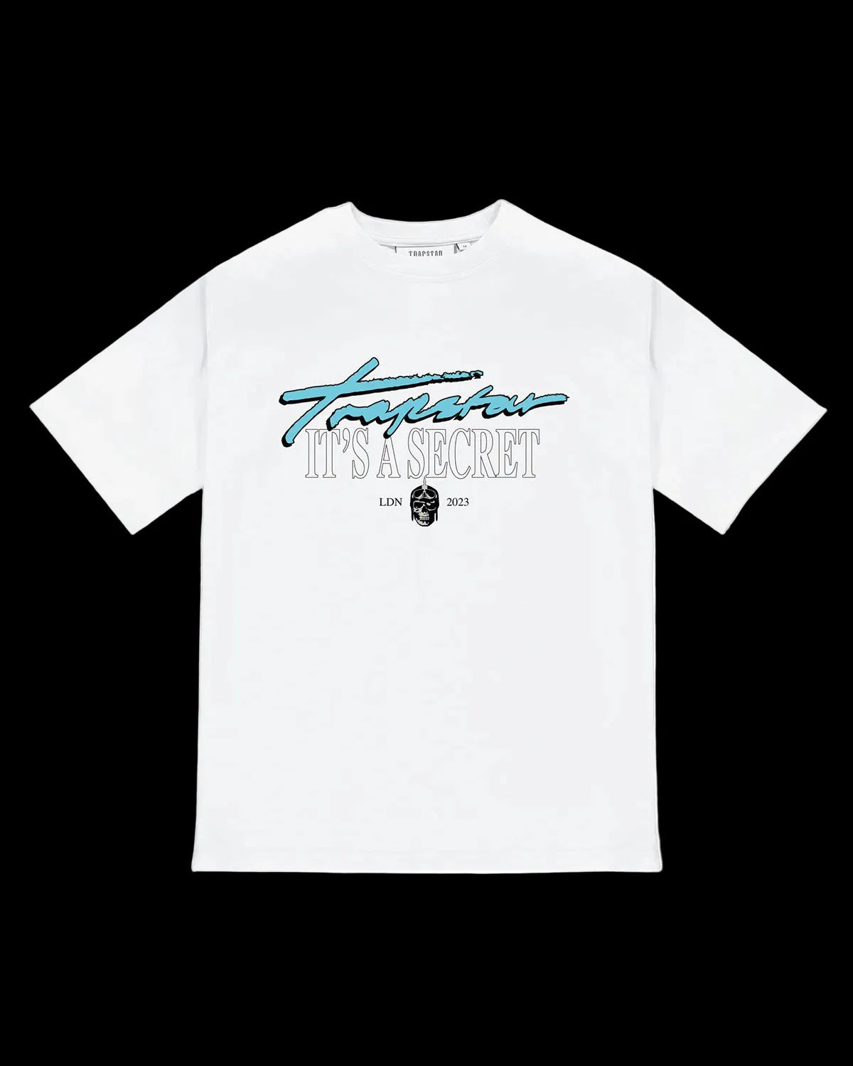 It's A Secret SS Tee - White/Teal* It's A Secret SS Tee - White/Teal*