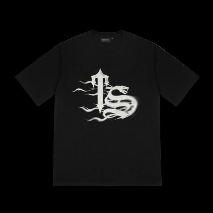 TS Flame Print Tee - Black