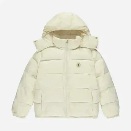 Trapstar Decoded Hooded Puffer Jacket Cream