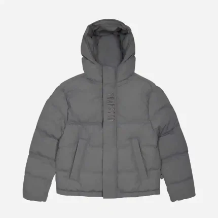 Trapstar Decoded Hooded Puffer Jacket Grey