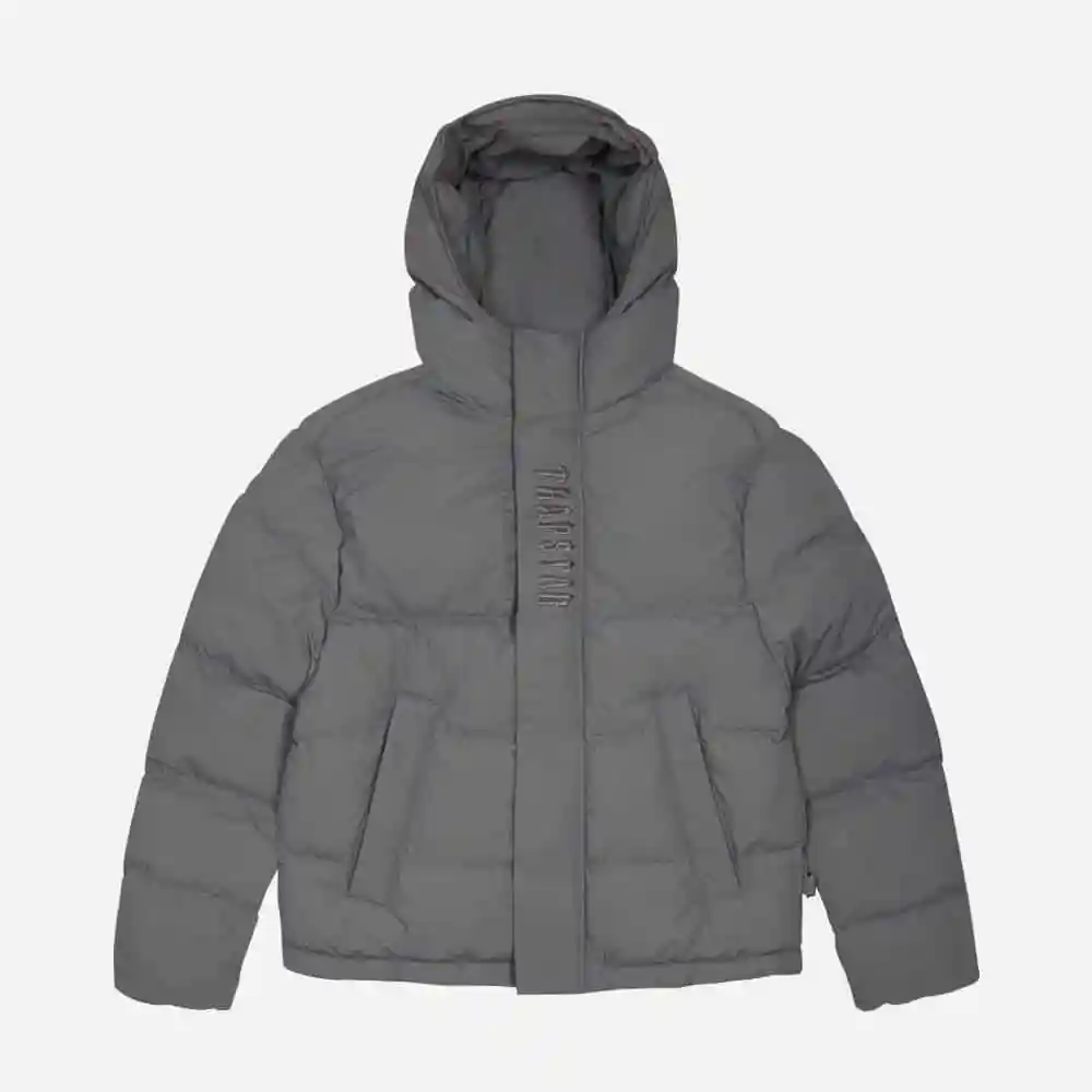 Trapstar Decoded Hooded Puffer Jacket Grey Trapstar Decoded Hooded Puffer Jacket Grey