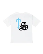 Script Tee - White/Teal