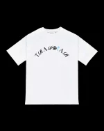 Script Tee - White/Teal